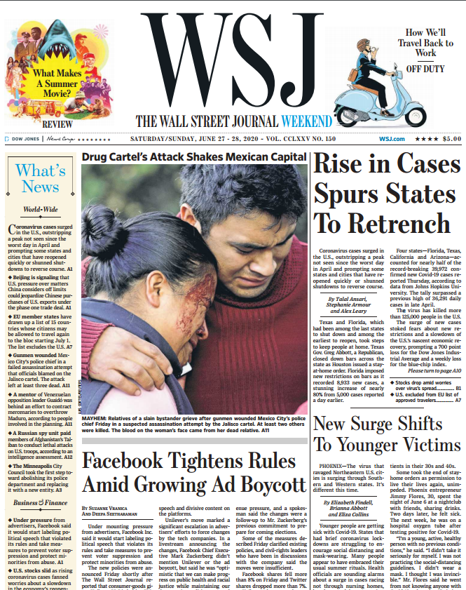 THE WALL STREET JOURNAL JUN 27-28, 2020