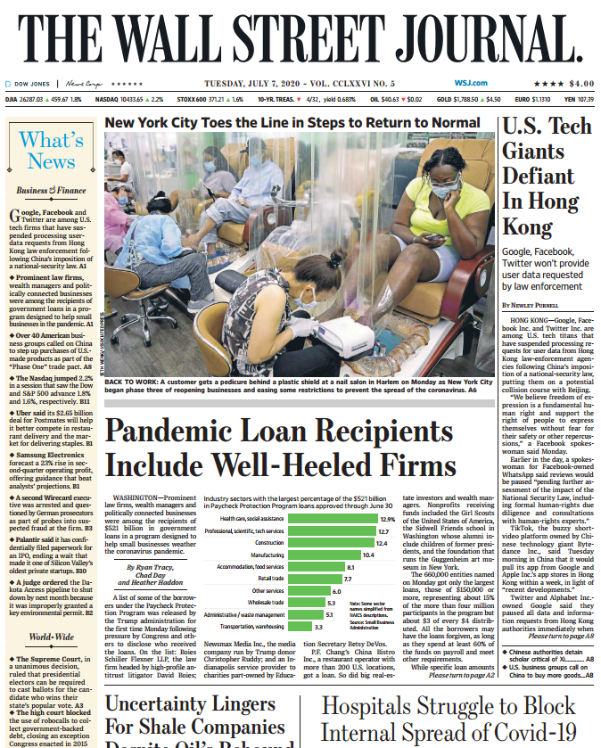 THE WALL STREET JOURNAL JUL 7, 2020