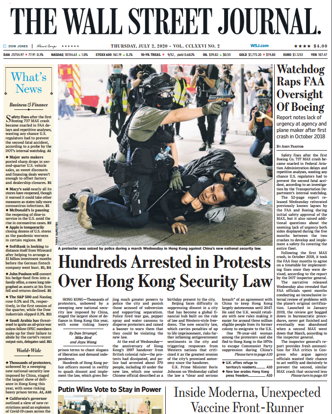 THE WALL STREET JOURNAL JUL 2, 2020