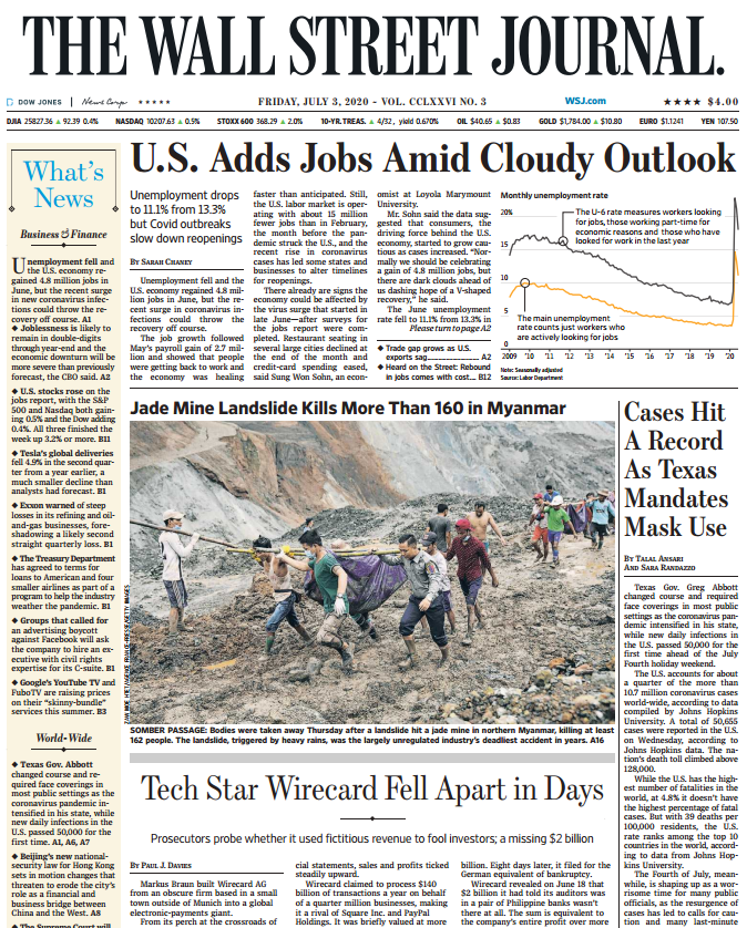 THE WALL STREET JOURNAL JUL 3, 2020
