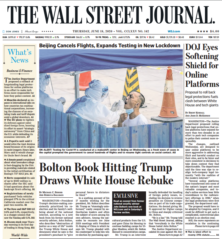 THE WALL STREET JOURNAL JUN 18, 2020
