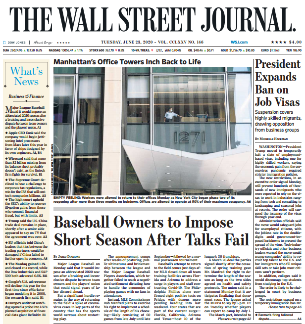 THE WALL STREET JOURNAL JUN 23, 2020