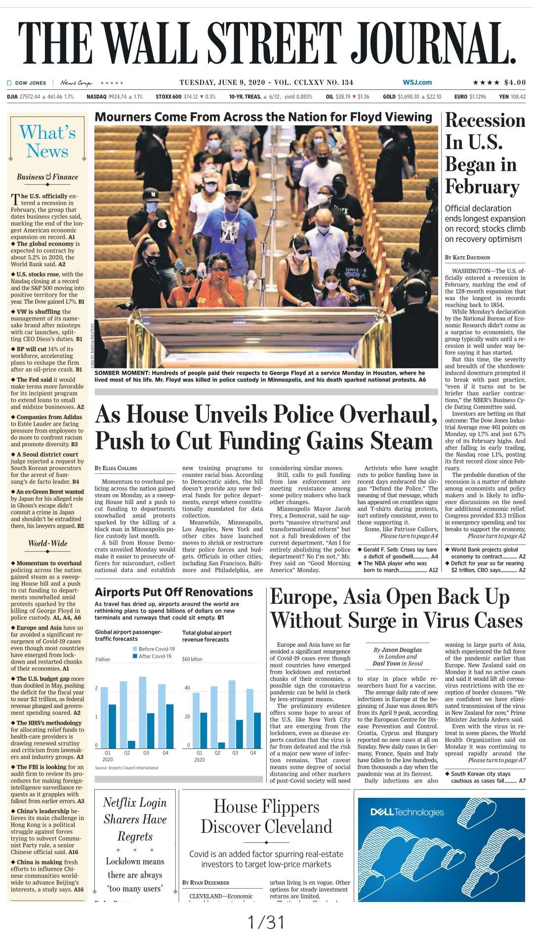 THE WALL STREET JOURNAL JUN 9, 2020