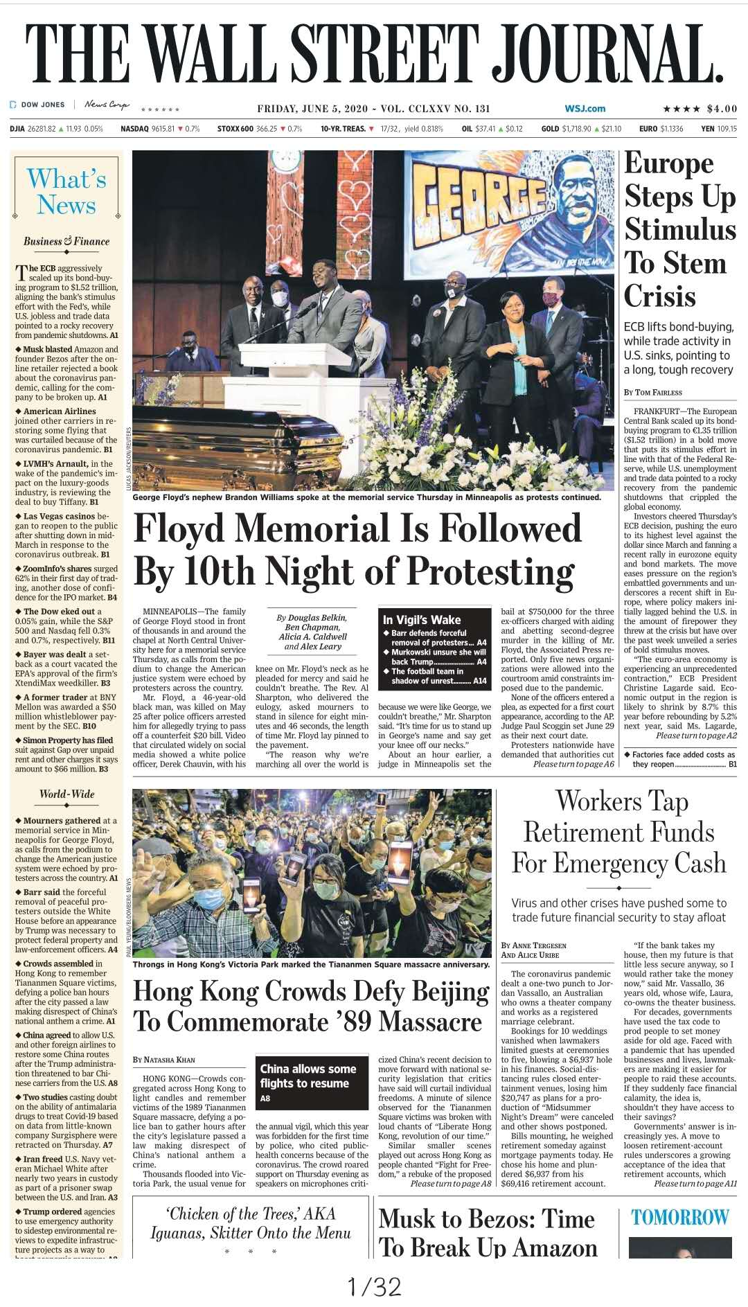 THE WALL STREET JOURNAL JUN 5, 2020