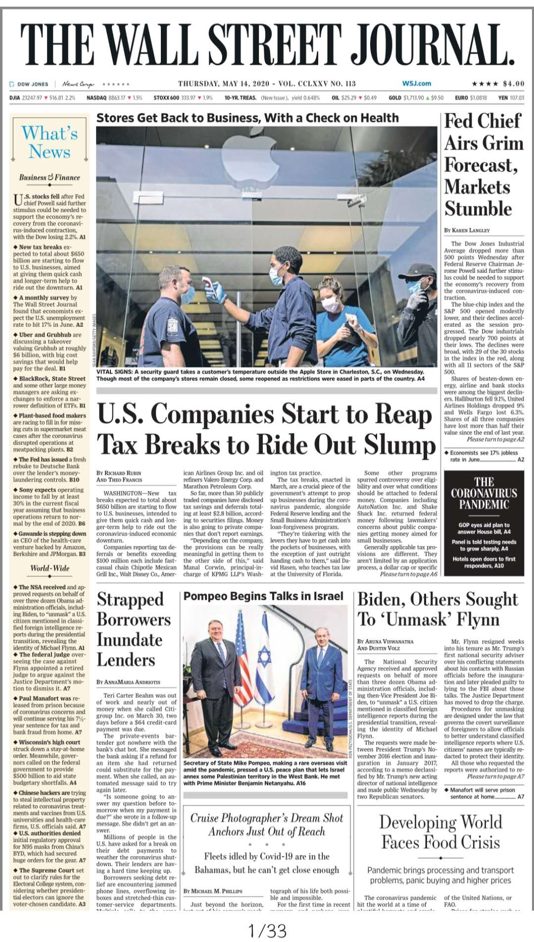 THE WALL STREET JOURNAL MAY 14, 2020