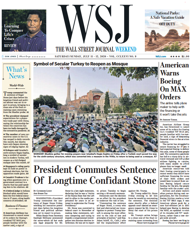 THE WALL STREET JOURNAL JUL 11-12, 2020