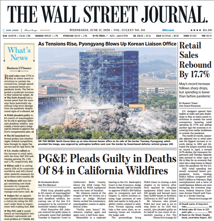 THE WALL STREET JOURNAL JUN 17, 2020