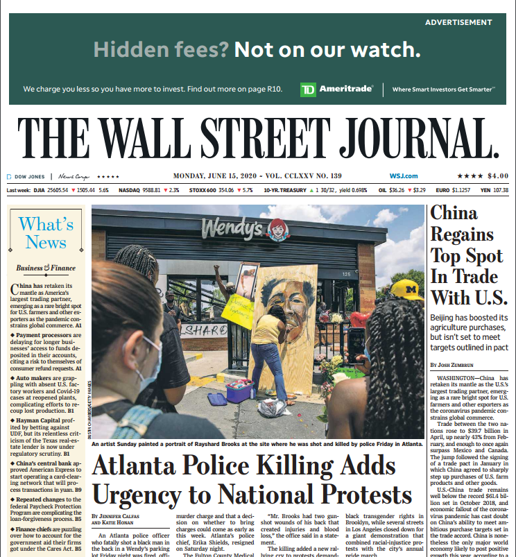 THE WALL STREET JOURNAL JUN 15, 2020