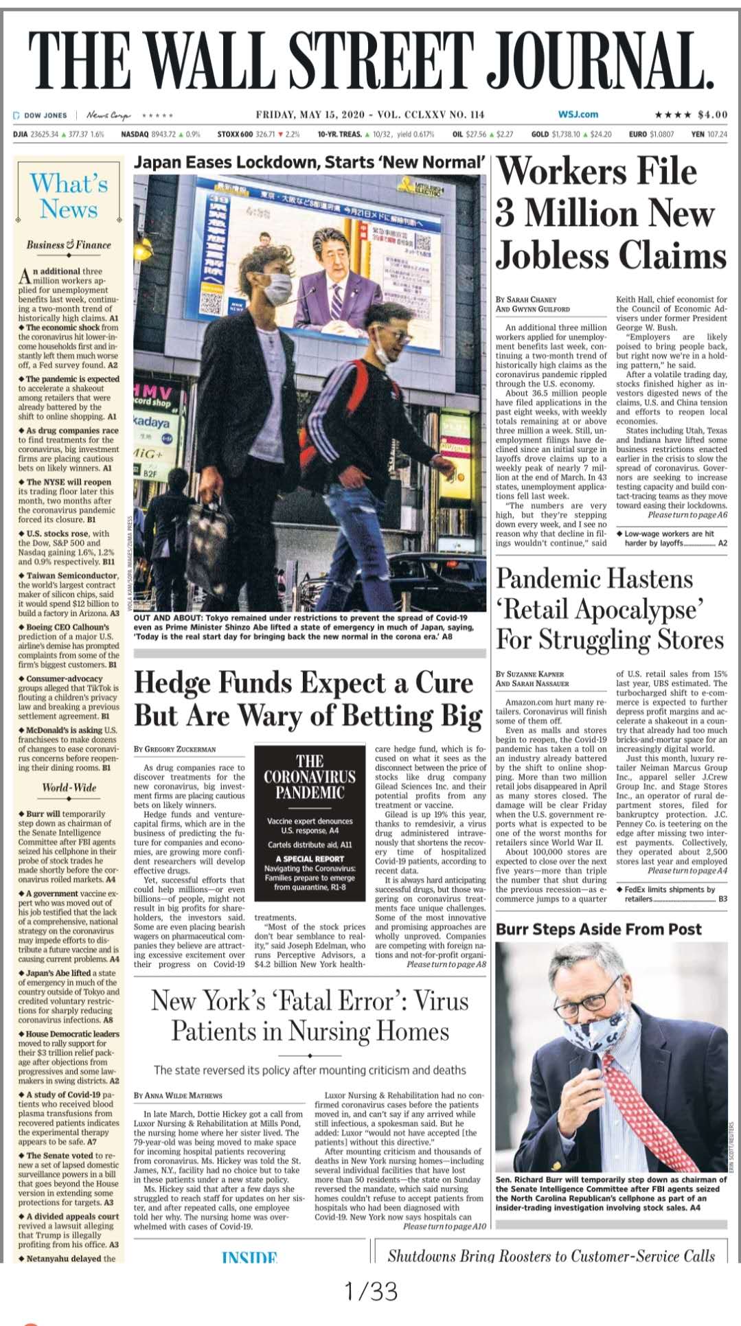 THE WALL STREET JOURNAL MAY 15, 2020