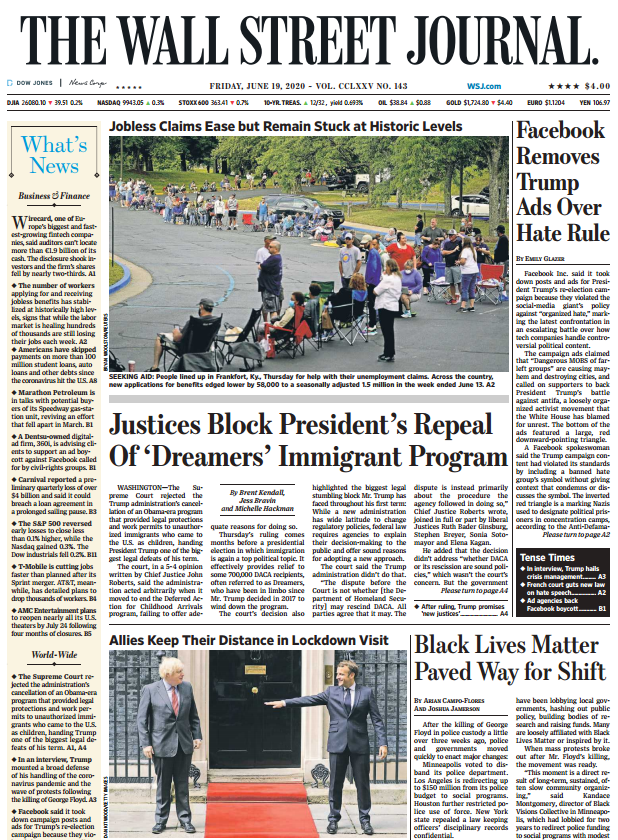 THE WALL STREET JOURNAL JUN 19, 2020
